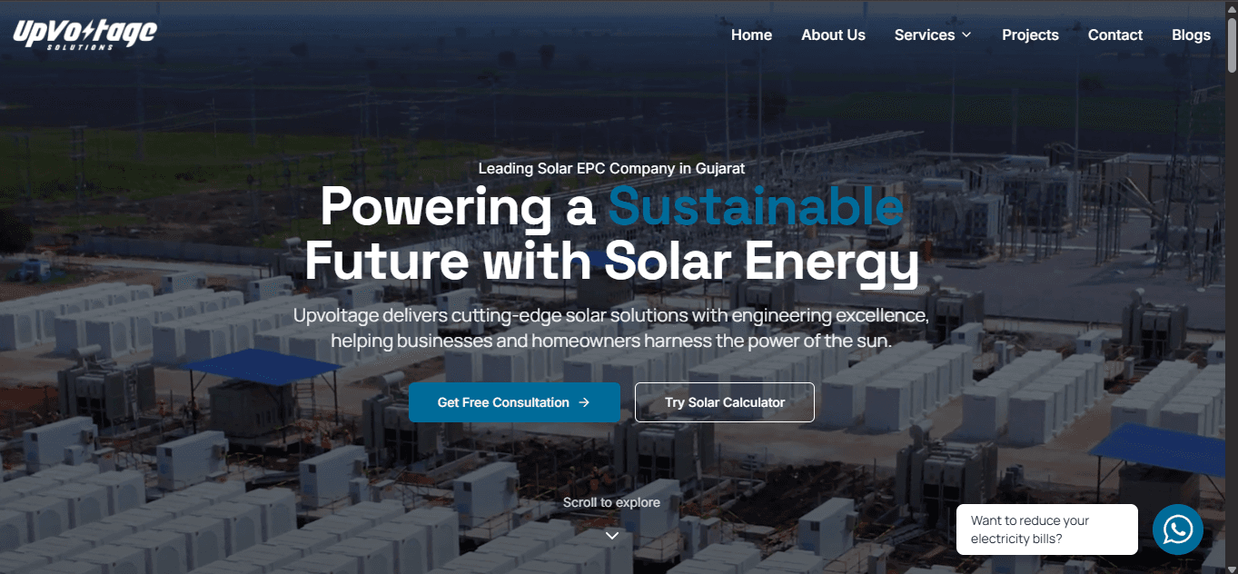 UpVoltage — Tech Website developed by Metvanta